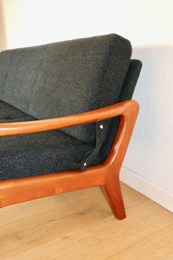 Image 1 of Divano pieghevole vintage danese in bouclé nero