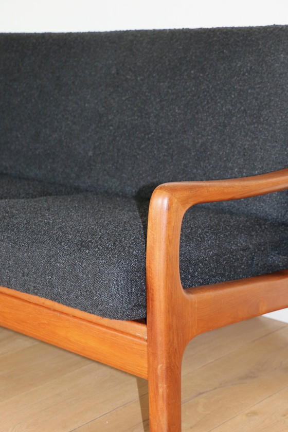 Image 1 of Divano pieghevole vintage danese in bouclé nero