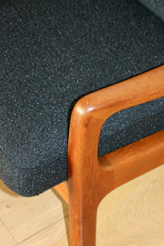 Image 1 of Divano pieghevole vintage danese in bouclé nero