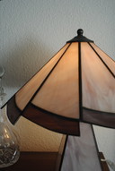 Pink Tiffany style table lamp