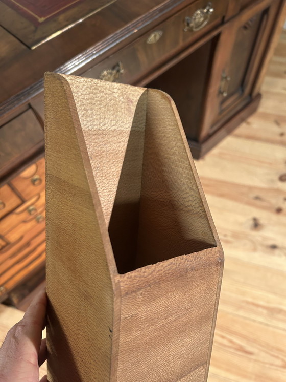 Image 1 of Unique English Vintage Desk With Pull-out Drawer Blocks