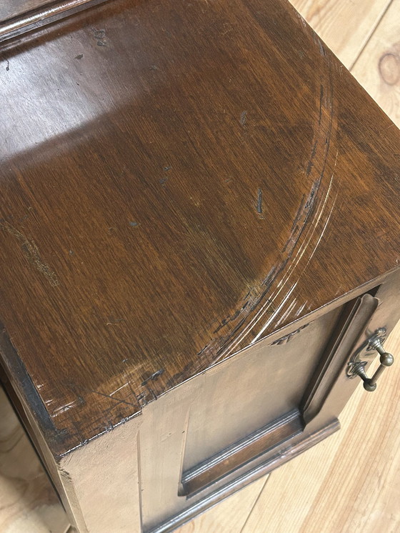 Image 1 of Unique English Vintage Desk With Pull-out Drawer Blocks