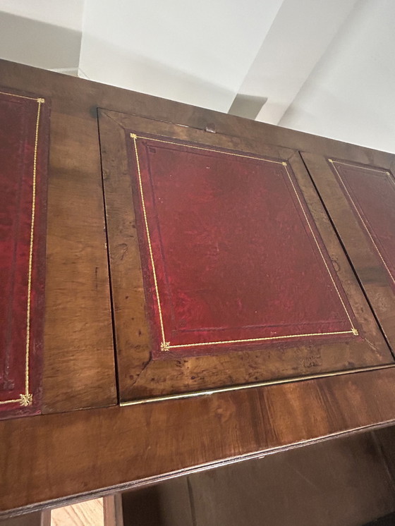 Image 1 of Unique English Vintage Desk With Pull-out Drawer Blocks