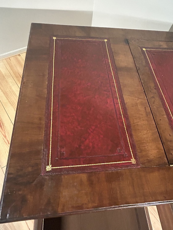 Image 1 of Unique English Vintage Desk With Pull-out Drawer Blocks