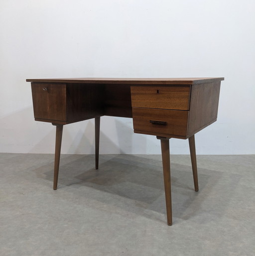 Mid-century desk, double-sided