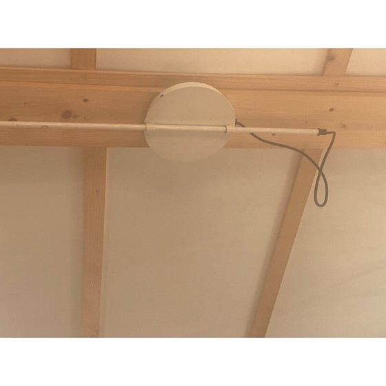 Image 1 of Vintage wall lamp in white lacquered metal, 1970