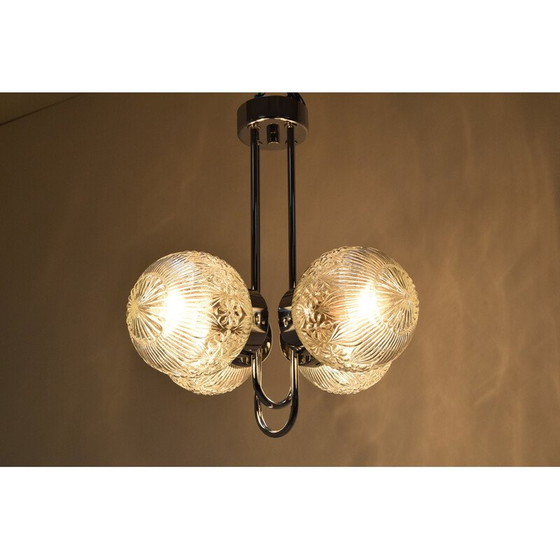 Image 1 of Coppia di lampadari cromati di metà secolo di Instala Decin, Cecoslovacchia, anni '70