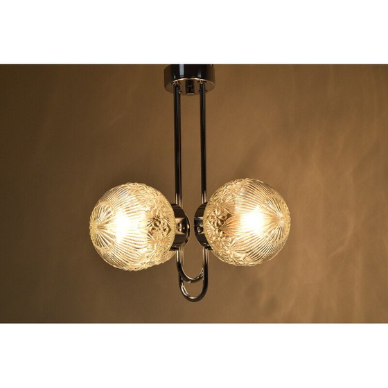 Image 1 of Coppia di lampadari cromati di metà secolo di Instala Decin, Cecoslovacchia, anni '70