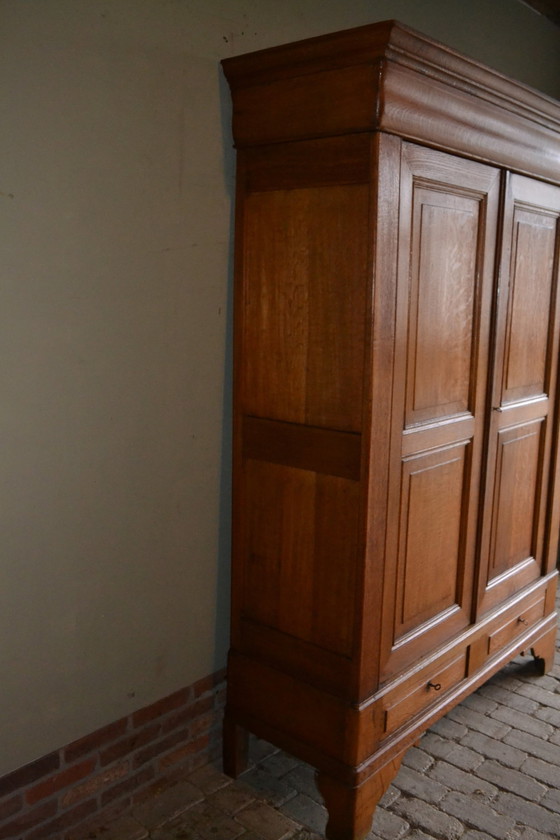 Image 1 of Antique Oak Wooden Louis Philippe Cupboard