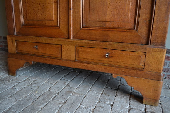 Image 1 of Antique Oak Wooden Louis Philippe Cupboard