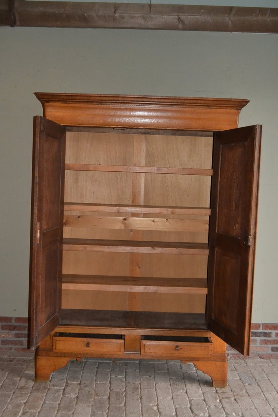 Image 1 of Antique Oak Wooden Louis Philippe Cupboard