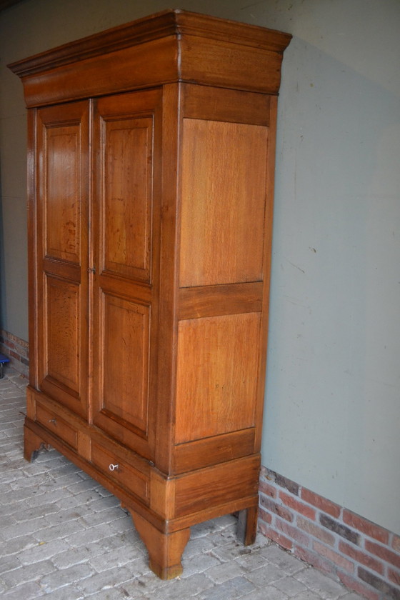 Image 1 of Antique Oak Wooden Louis Philippe Cupboard