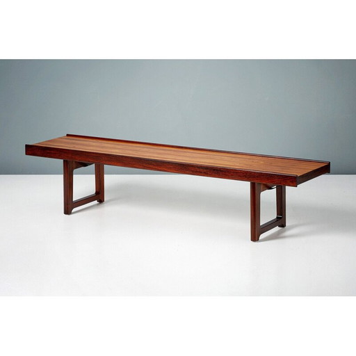 Vintage Krobo bench in rosewood by Torbjorn Afdal for Bruksbo, 1960