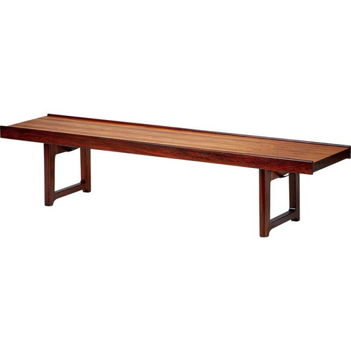 Vintage Krobo bench in rosewood by Torbjorn Afdal for Bruksbo, 1960