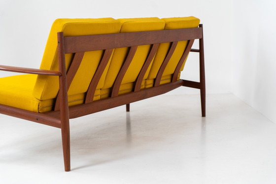 Image 1 of “Fd-128” 3-Seater By Grete Jalk For France & Son (Denmark, 1960S).