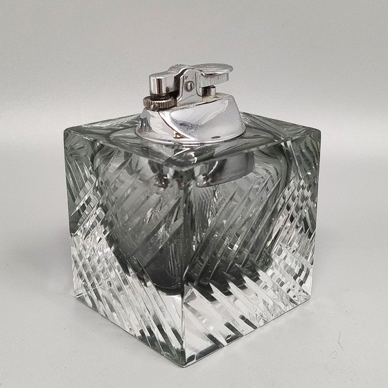 Image 1 of 1960S Stunning Grey Table Lighter In Murano Sommerso Glass By Flavio Poli For Seguso