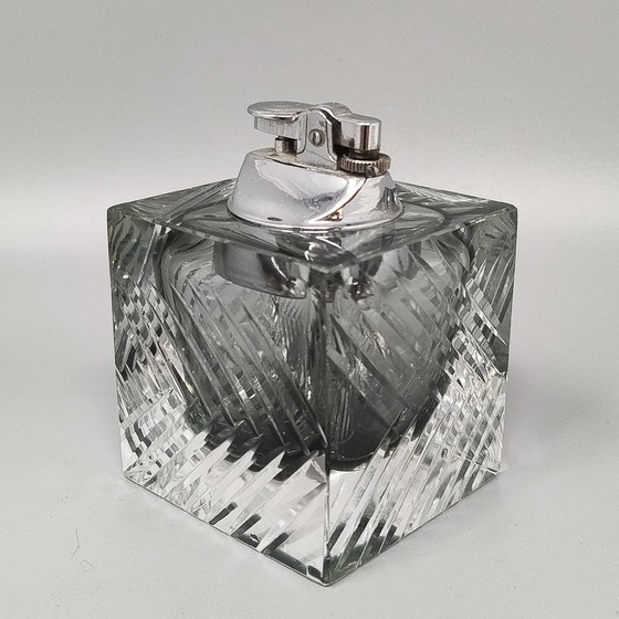Image 1 of 1960S Stunning Grey Table Lighter In Murano Sommerso Glass By Flavio Poli For Seguso