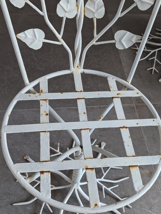 Image 1 of 5X Sculptural Wrought Iron Garden Chairs