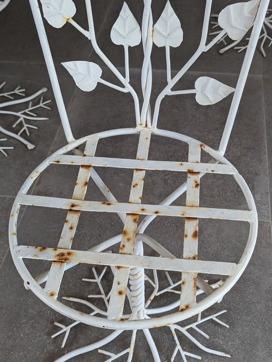 Image 1 of 5X Sculptural Wrought Iron Garden Chairs