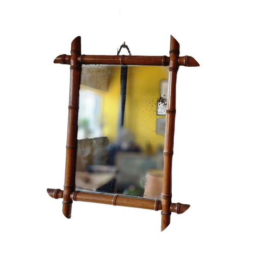 Faux bamboo mirror from France early 20th century