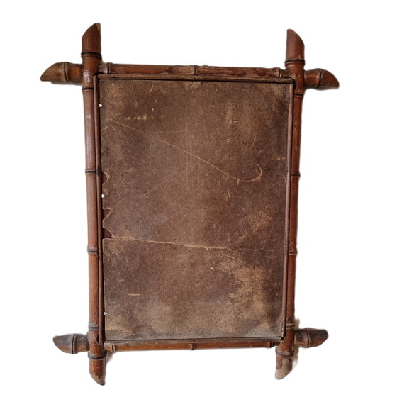 Image 1 of Faux bamboo mirror from France early 20th century