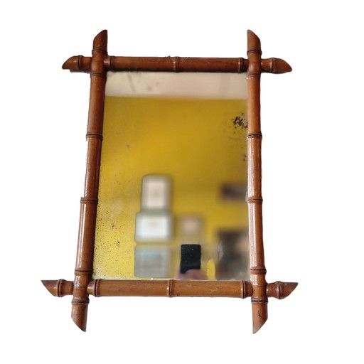 Faux bamboo mirror from France early 20th century