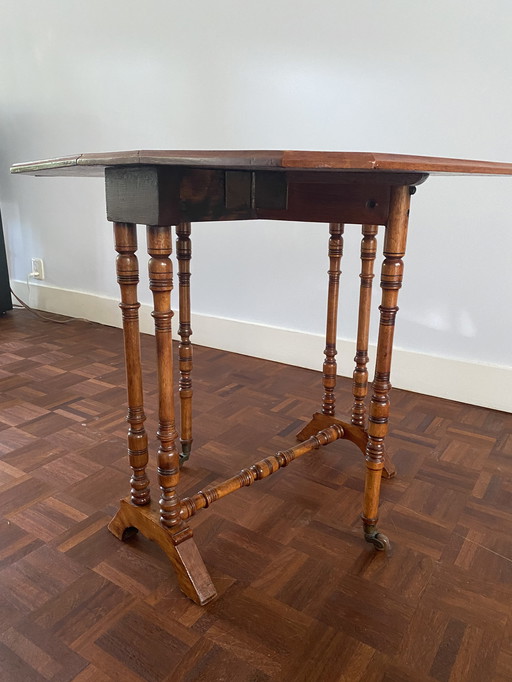 Table à abattant vintage en acajou anglais