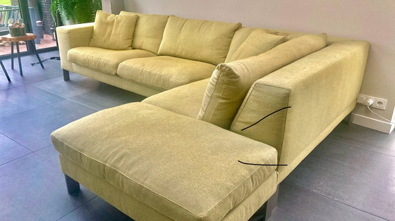 Image 1 of Corner Sofa Model Plaza From Linteloo. With Loose Hocker / Footstool.