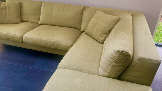 Image 1 of Corner Sofa Model Plaza From Linteloo. With Loose Hocker / Footstool.