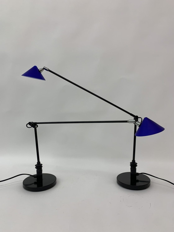 Image 1 of 2x Pola Amstelveen Postmodern Table Lamps - 1980s