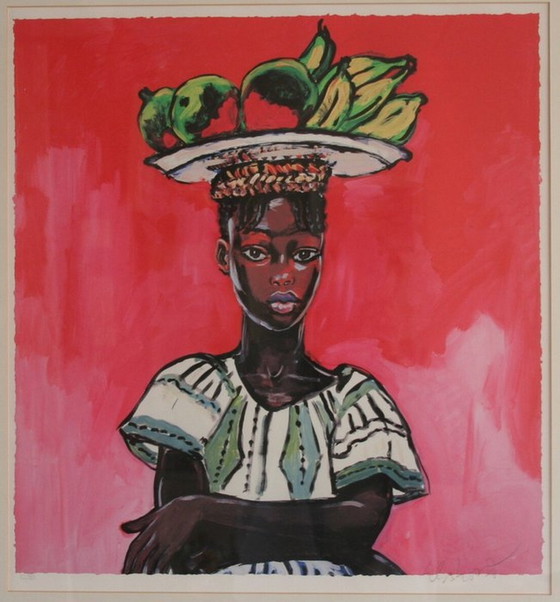 Image 1 of Peter Klashorst ''The Fruit Girl'' print