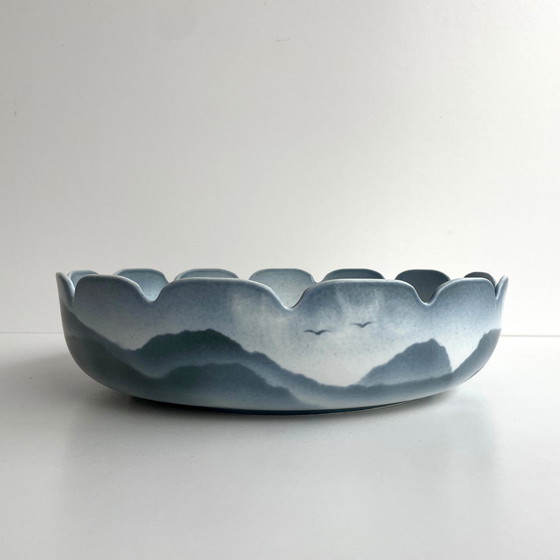 Image 1 of Vintage Virebent Yves Mohy Xxl Bowl Porcelain France '70S