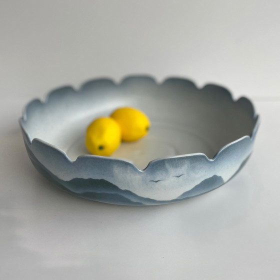 Image 1 of Vintage Virebent Yves Mohy Xxl Bowl Porcelain France '70S