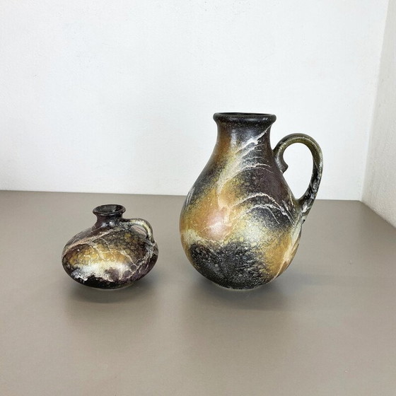 Image 1 of Pair of vintage ceramic vases "Abstract" by Ruscha, Germany 1960s