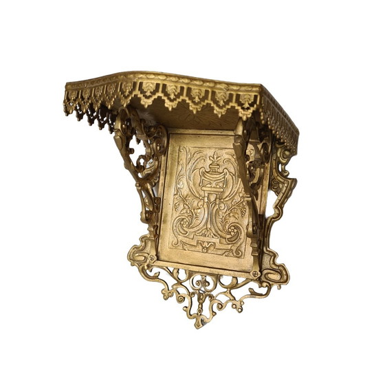 Image 1 of Classic French Brass Wall Console, Late 19th Century