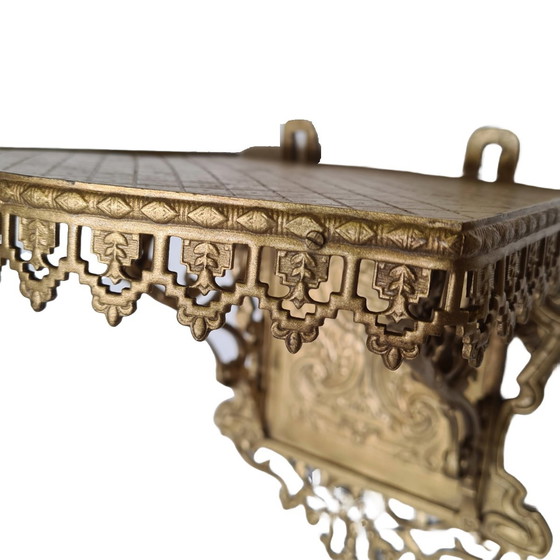 Image 1 of Classic French Brass Wall Console, Late 19th Century