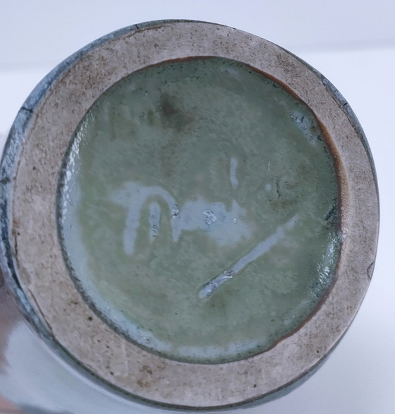 Image 1 of Vase Denbac Grès Émaillé Signé Années 30