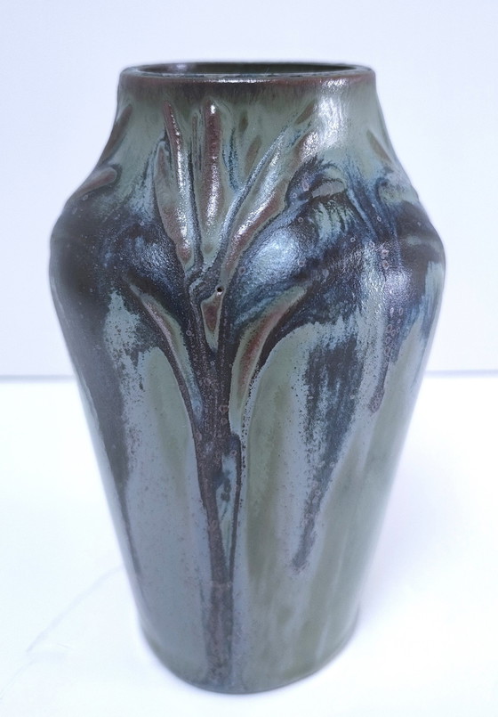 Image 1 of Vase Denbac Grès Émaillé Signé Années 30