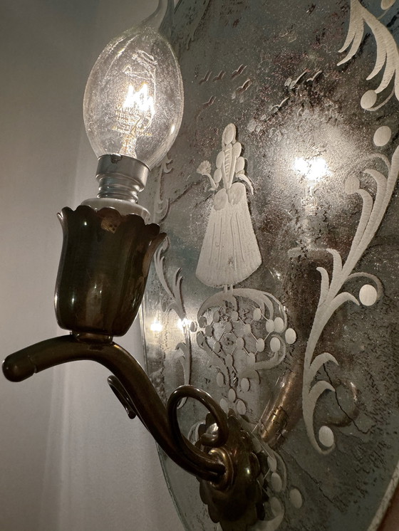 Image 1 of Venetian Wall Lamps 60s Mirror