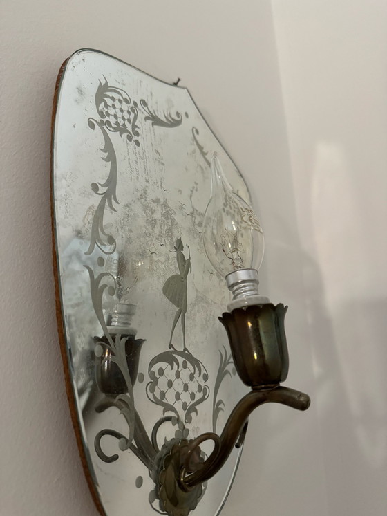 Image 1 of Venetian Wall Lamps 60s Mirror