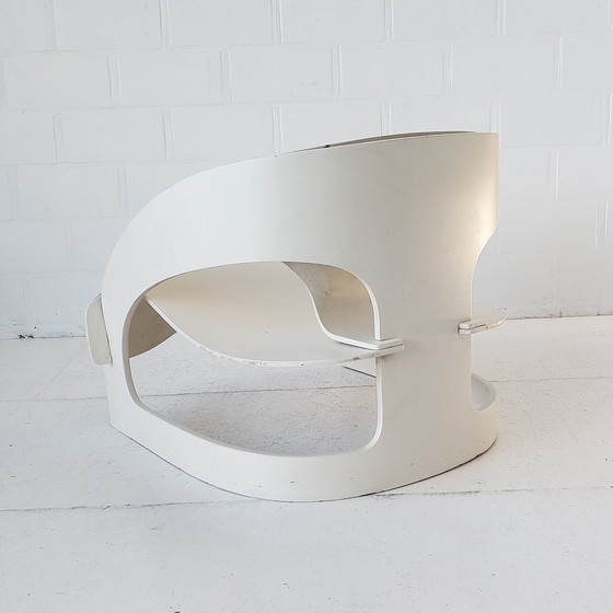 Image 1 of Joe colombo 4801 chair seat Kartell 1960's plywood cream white