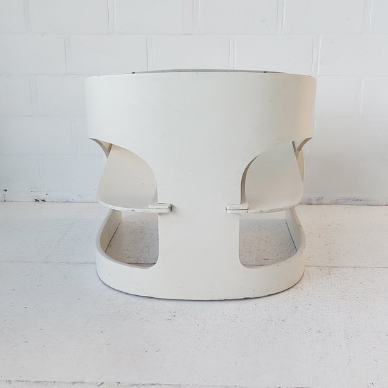 Image 1 of Joe colombo 4801 chair seat Kartell 1960's plywood cream white