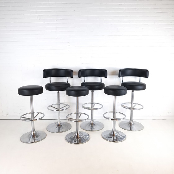 Image 1 of 6x bar stools Börje Johanson