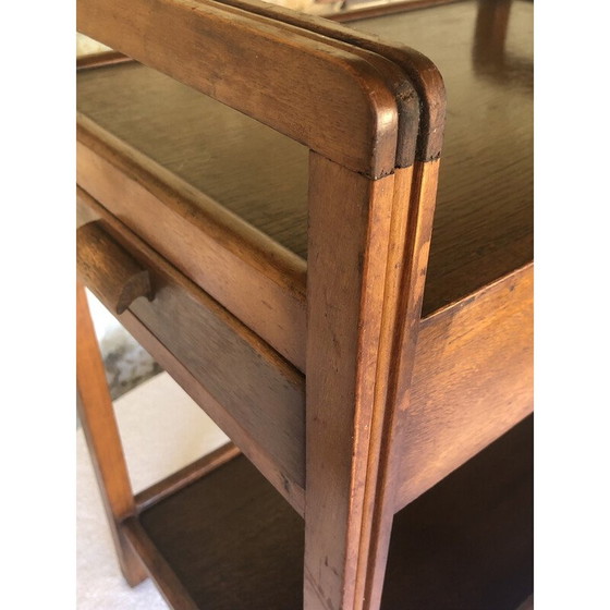 Image 1 of Vintage wallnut bar cart 1950