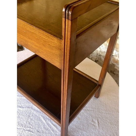 Image 1 of Vintage wallnut bar cart 1950