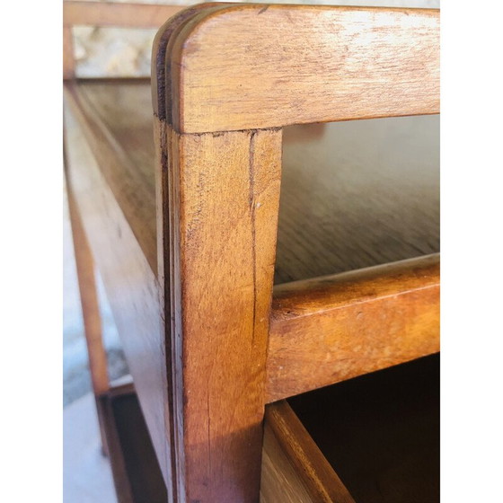Image 1 of Vintage wallnut bar cart 1950