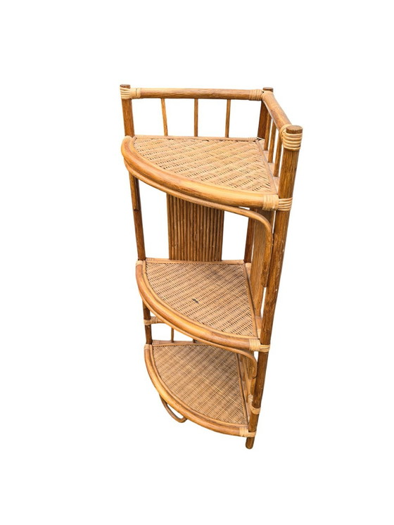 Image 1 of Rattan Corner Shelf