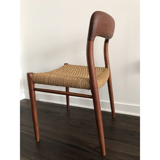 Image 1 of Set of 4 teak vintage 75 dining chairs by Niels Otto Møller for J.L. Møllers, 1960s