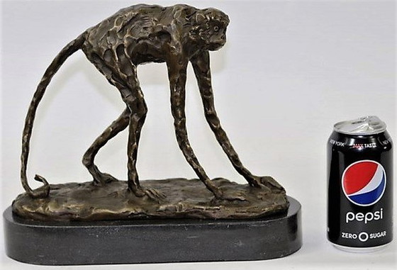 Image 1 of Spider Monkey Infinity Bronze Statue