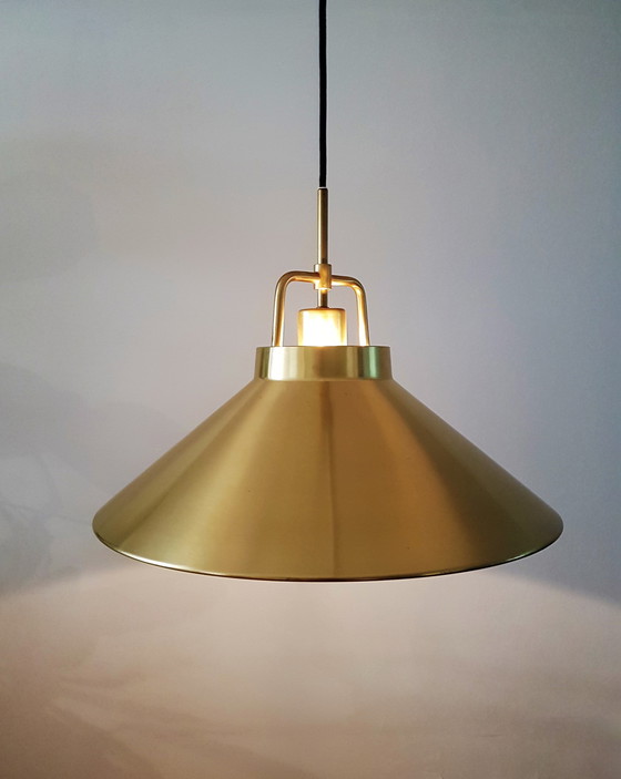 Image 1 of Lampe suspendue en cuivre Lyfa par Fritz Schlegel